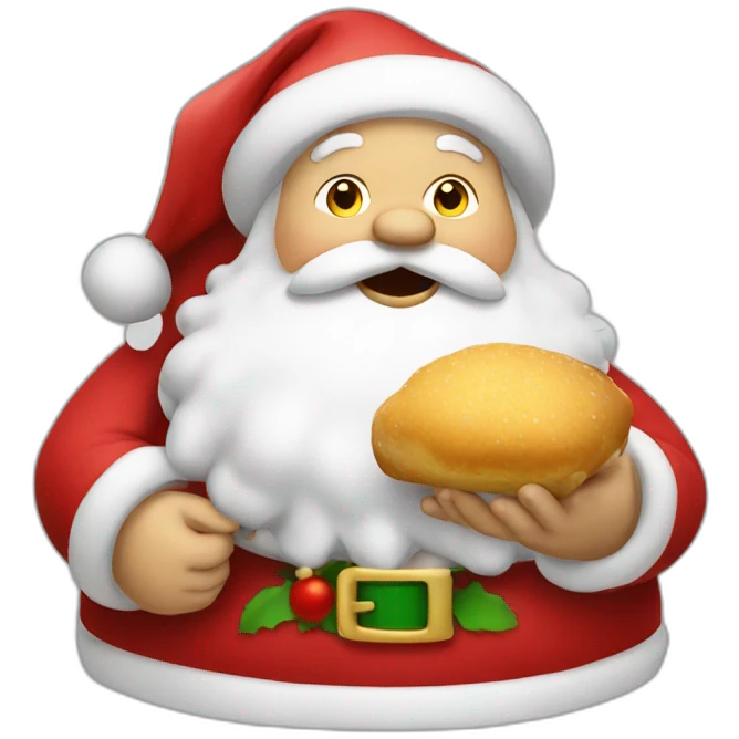 fat santa eating emoji