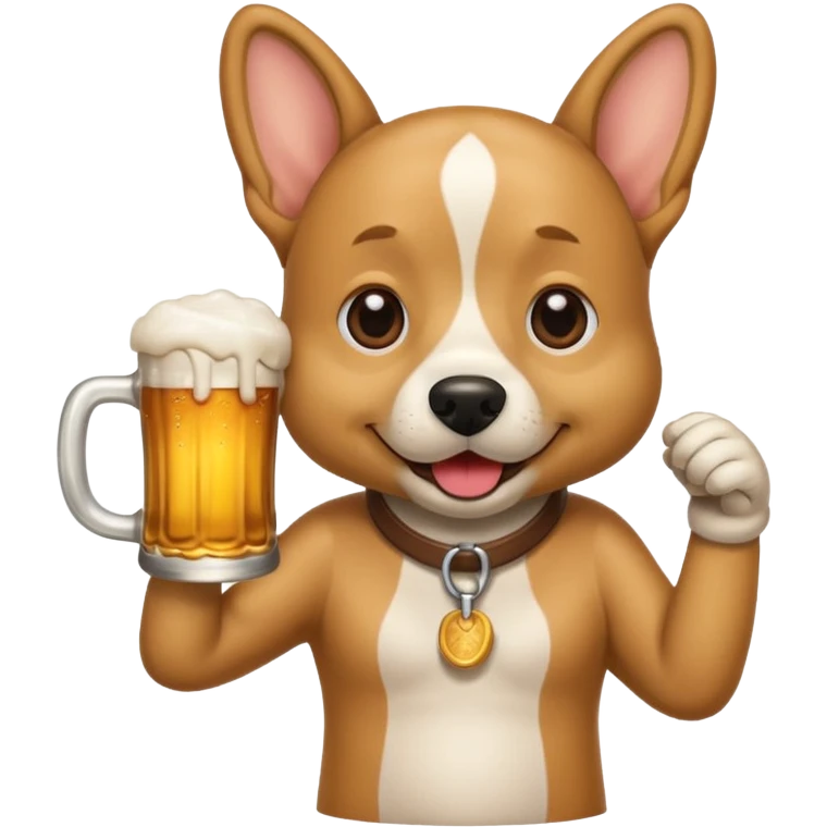 Ein Hund der talahon ist und Bier trinkt emoji