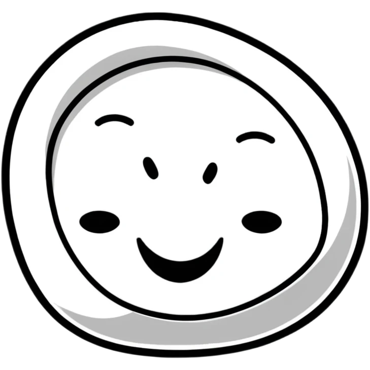 Blue smiling face adorable  emoji