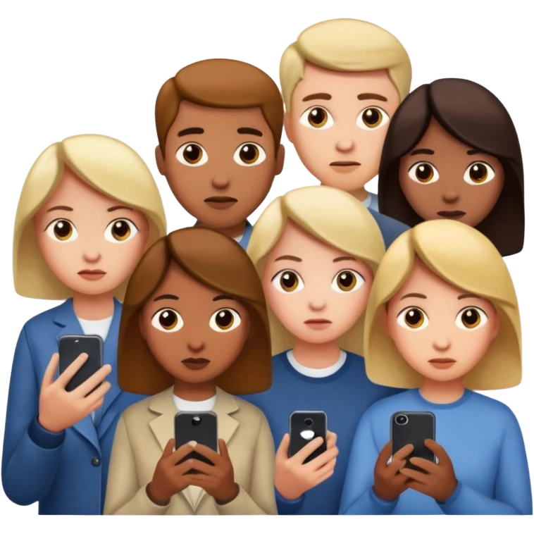 people searching something with iphone emoji