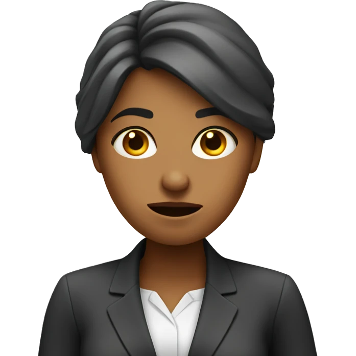 Stressed corporate girl emoji