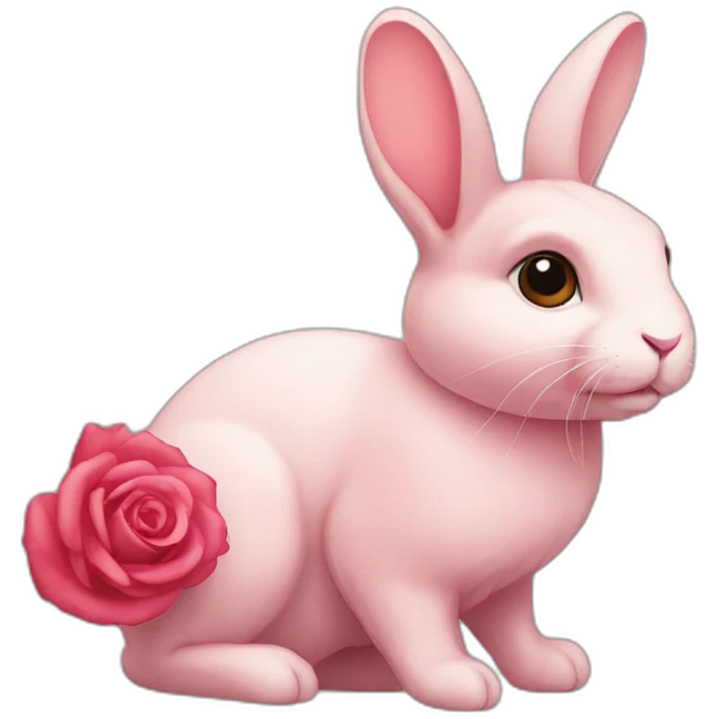 Rose rabbit emoji