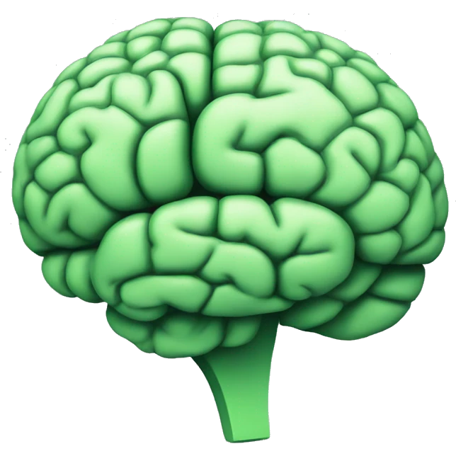 a brain with a greenish color emoji