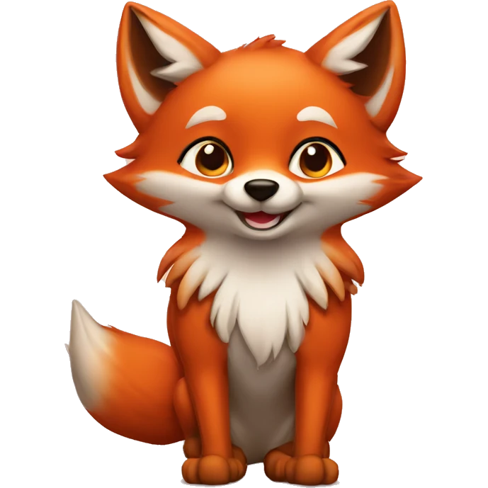 flirtatious loving fox emoji
