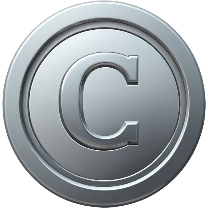 stylized letter inside a circle logo emoji