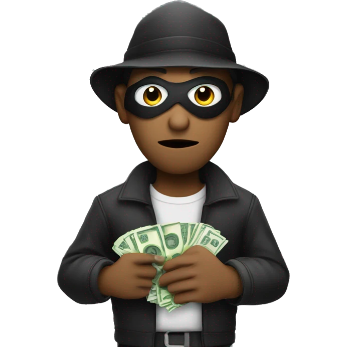 Robber with money emoji