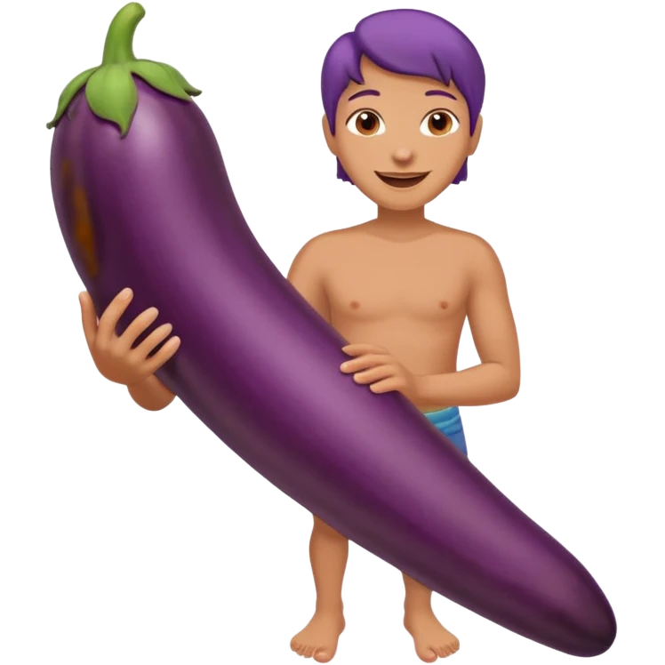 Combination of 👣😃🍆 emoji