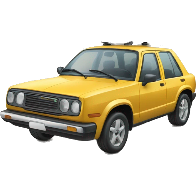 The car is in the back emoji