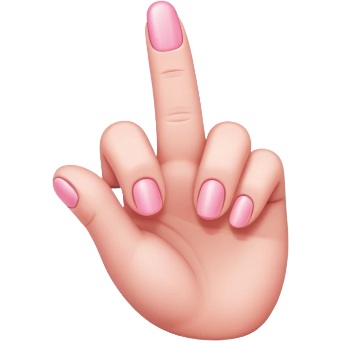 light pink middle finger emoji
