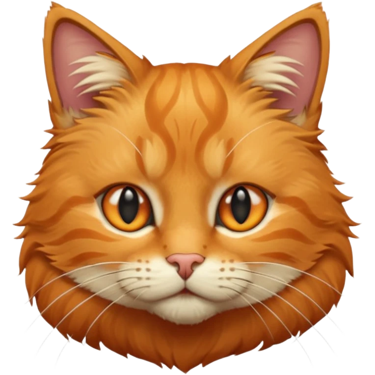cat head, orange emoji