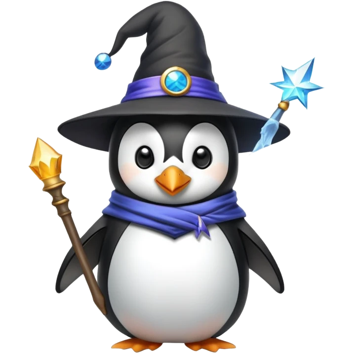 Penguin Wizard emoji