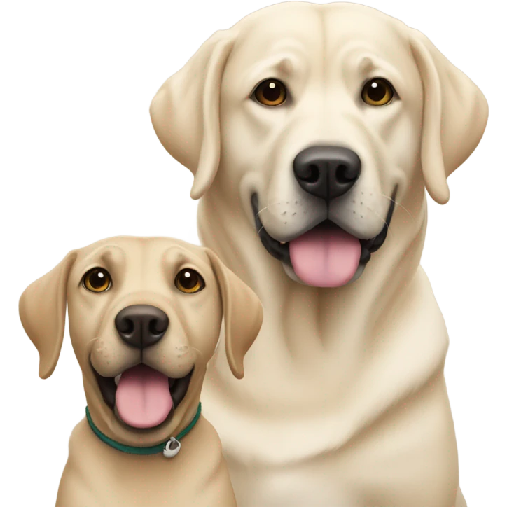 Ponerania with Labrador  emoji
