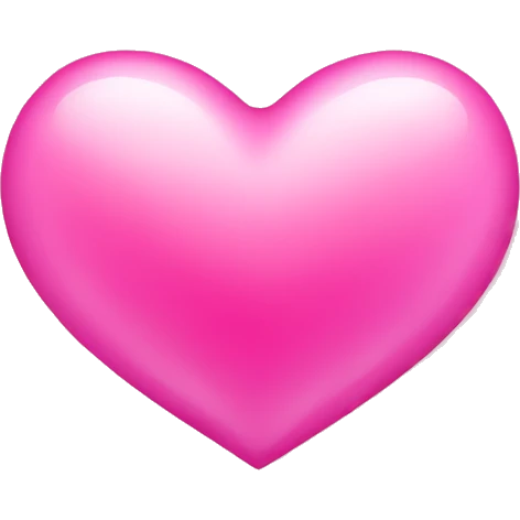 Shiny pink heart emoji