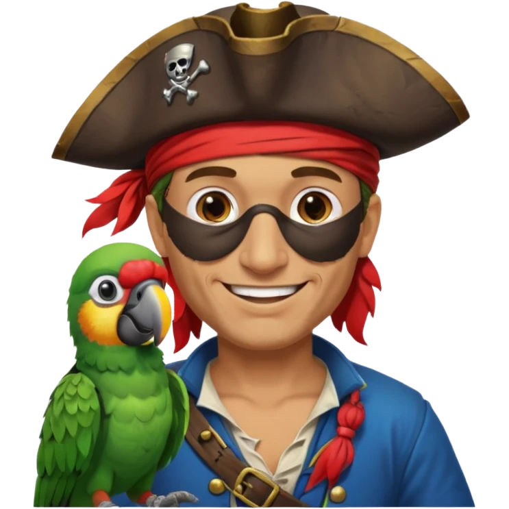 pirate and parrot emoji