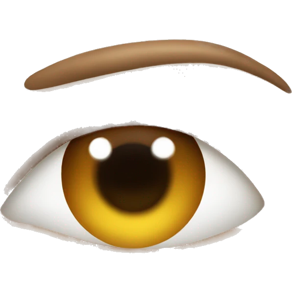 A girl with long brown hair hazel eyes  emoji
