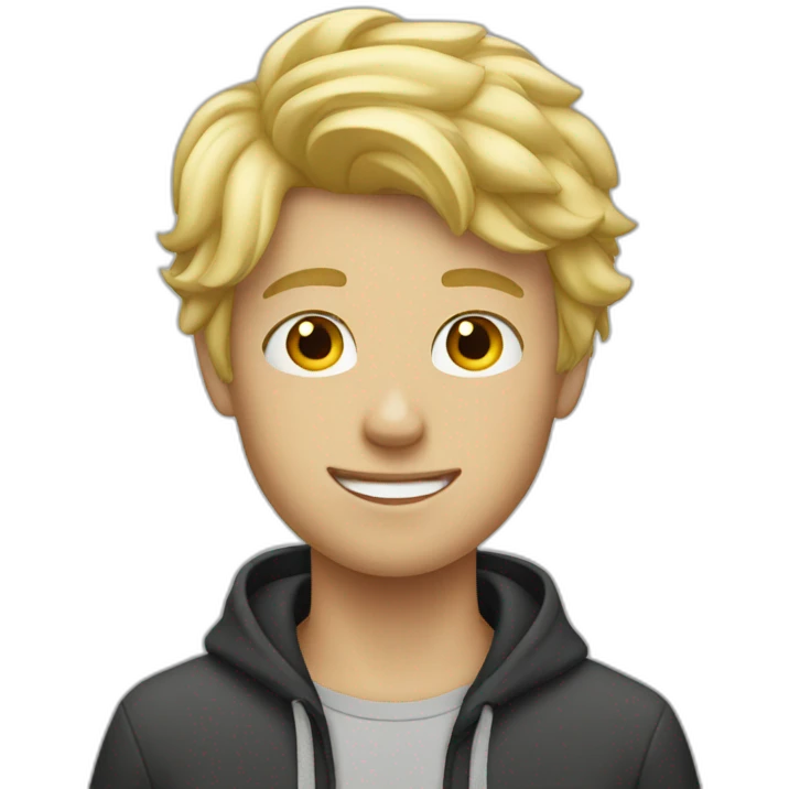 teenage blond boy emoji