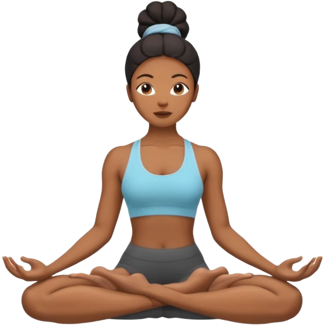 Yoga Practitioner black woman  emoji