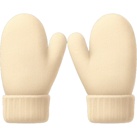 Cute mittens (beige) emoji
