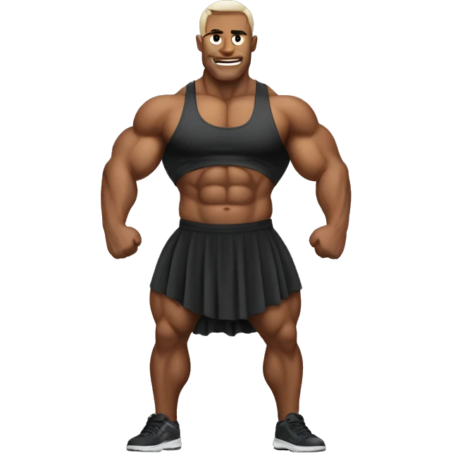 bodybuilder with a skirt emoji