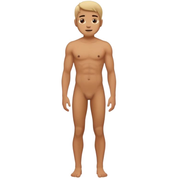 Naked man full body not fit emoji
