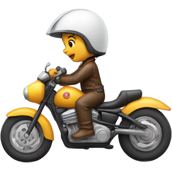 Baby riding a motorcycle emoji