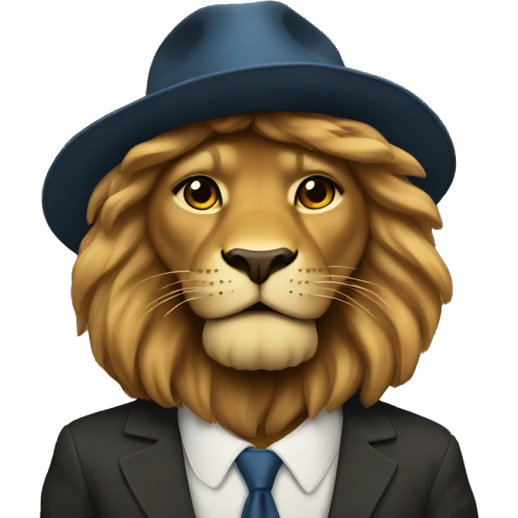 Leo with hat emoji