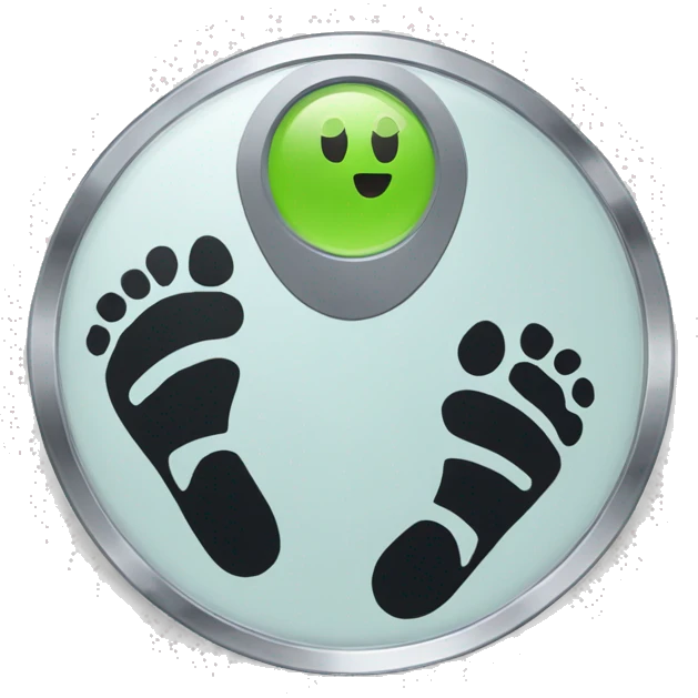 bathroom scale with footprint emoji