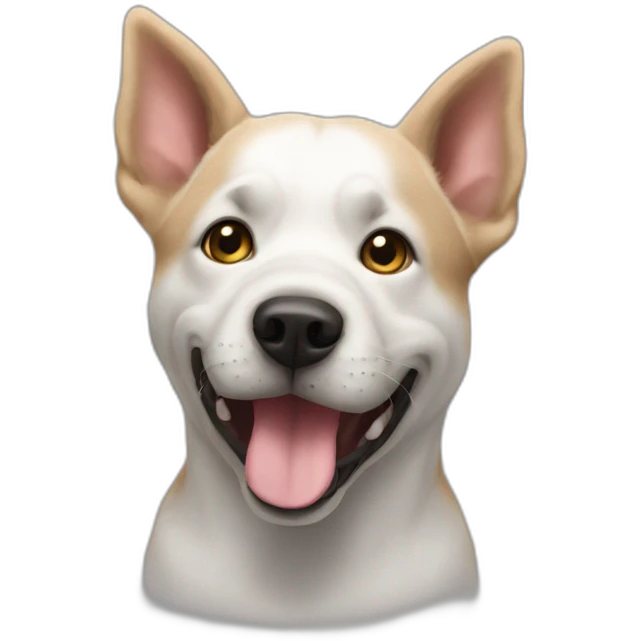 chien mangeant un un chat emoji