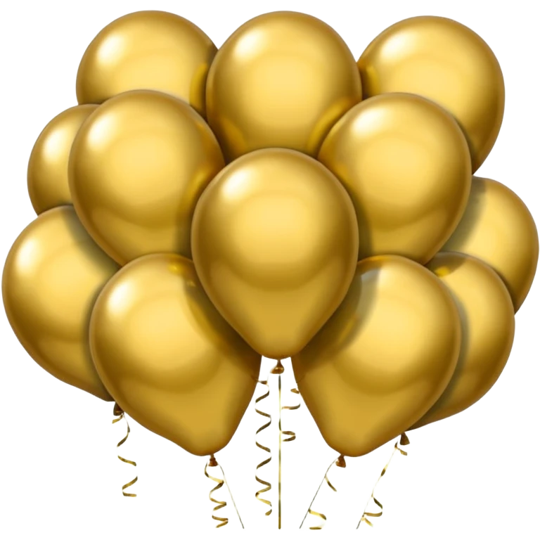 26 gold foil balloons emoji