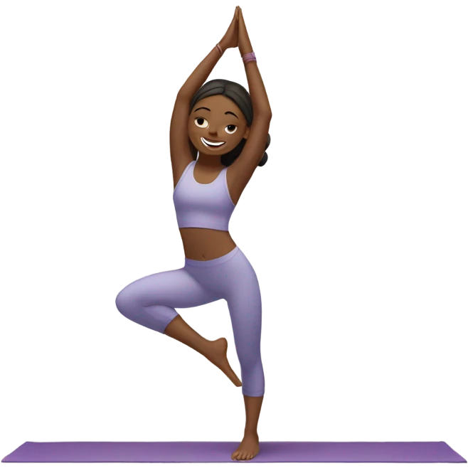 Girl doing yoga emoji