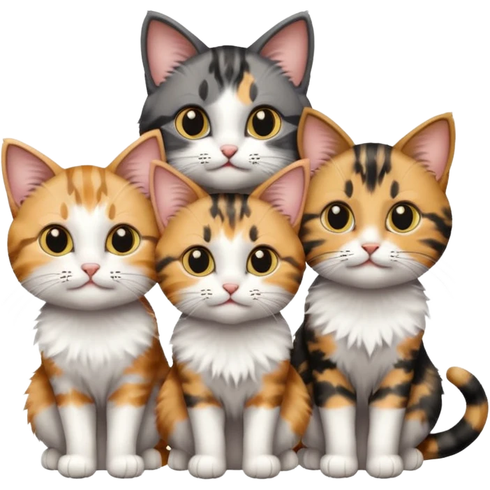 3 cats emoji