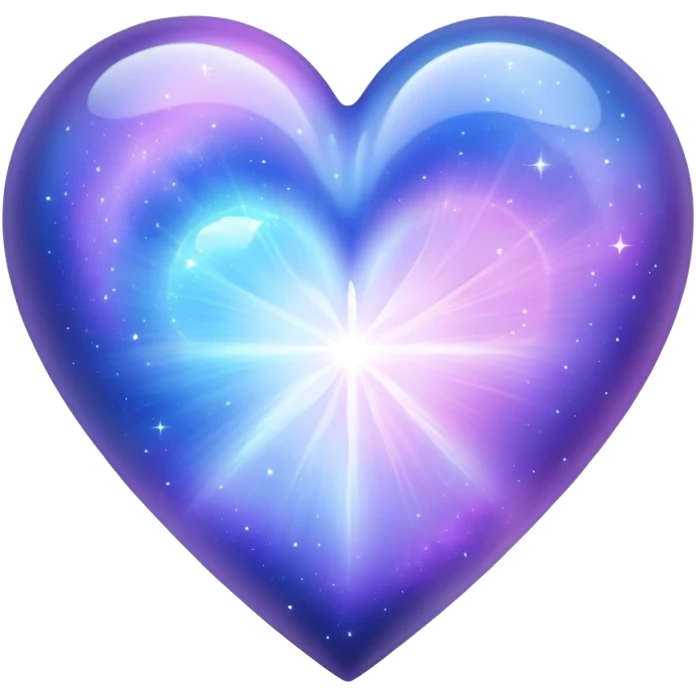 Periwinkle nebula heart emoji