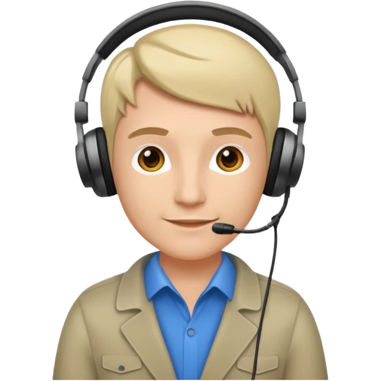a sales agent with headphones emoji