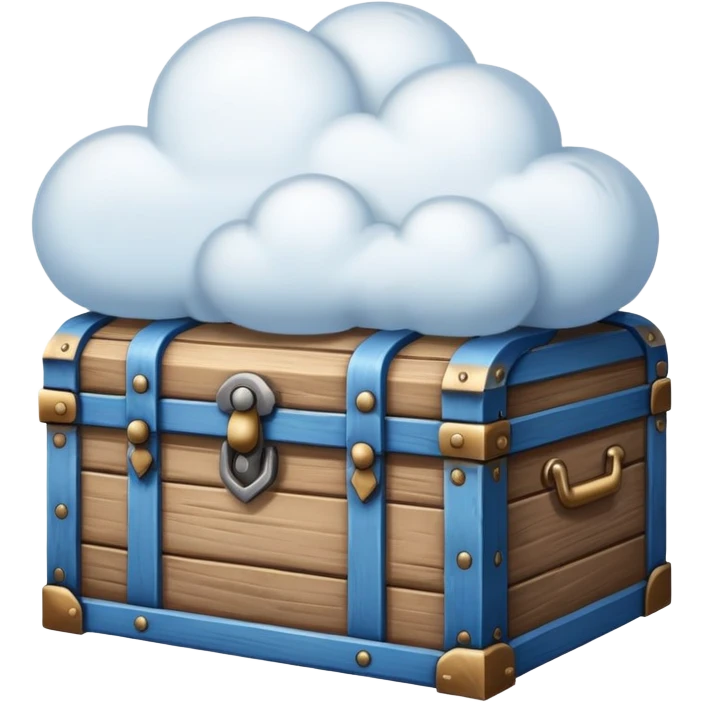 cloud top the blue chest emoji