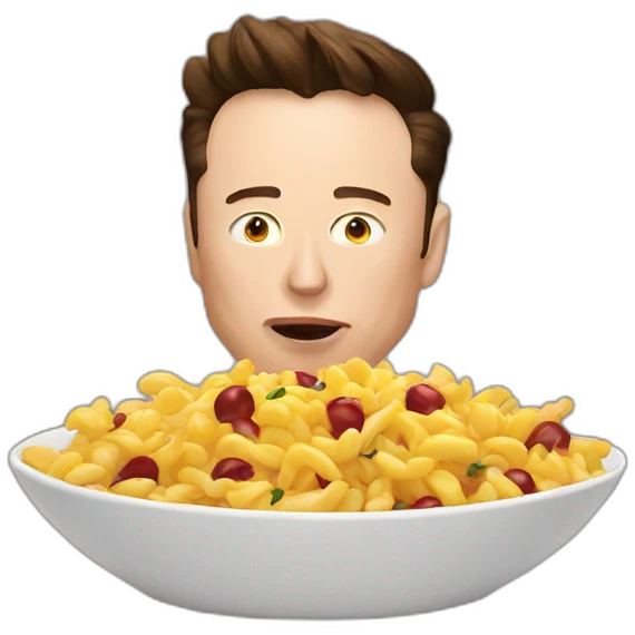 elon musk with hungry emoji