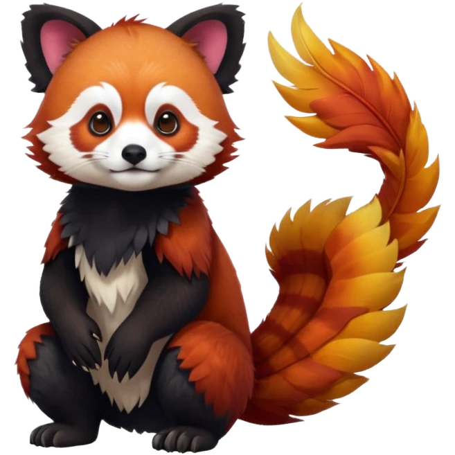 Red-Panda-Gryphon-hybrid, full body, cute, realism, hyper-realistic  emoji