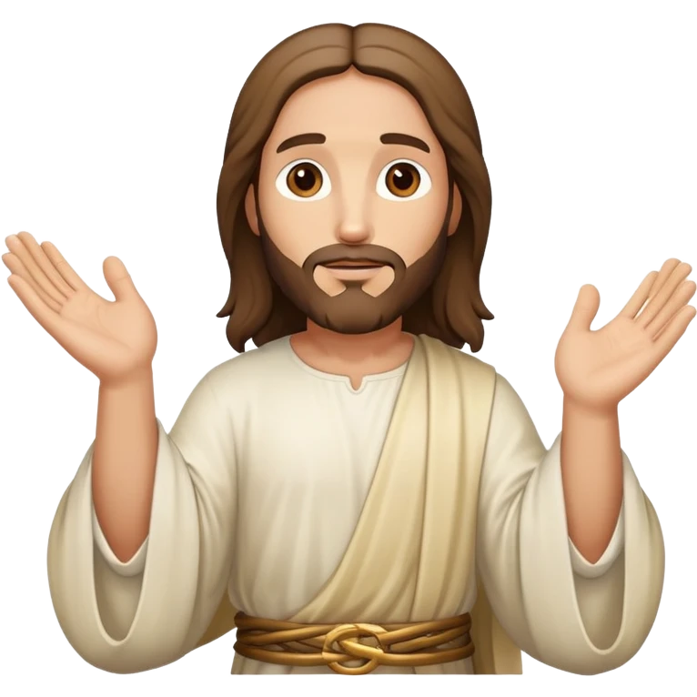 Jesus Christ holding out one of his hands for us emoji