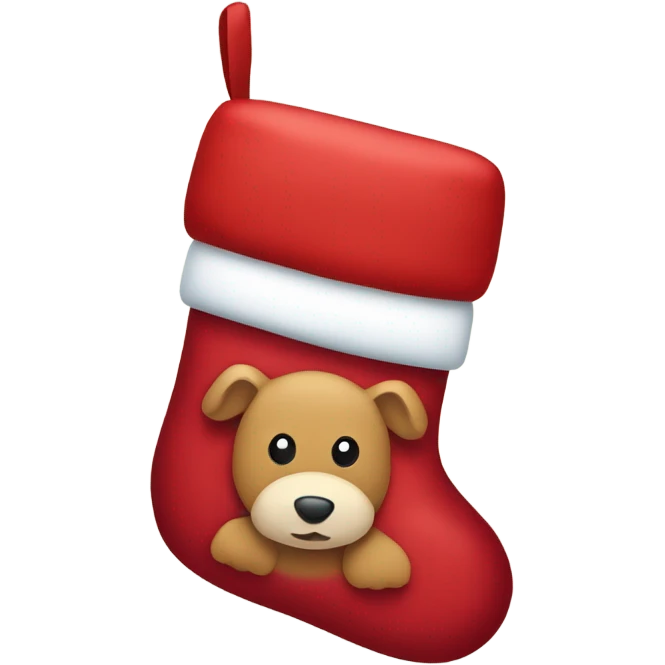 Cute Christmas stocking emoji
