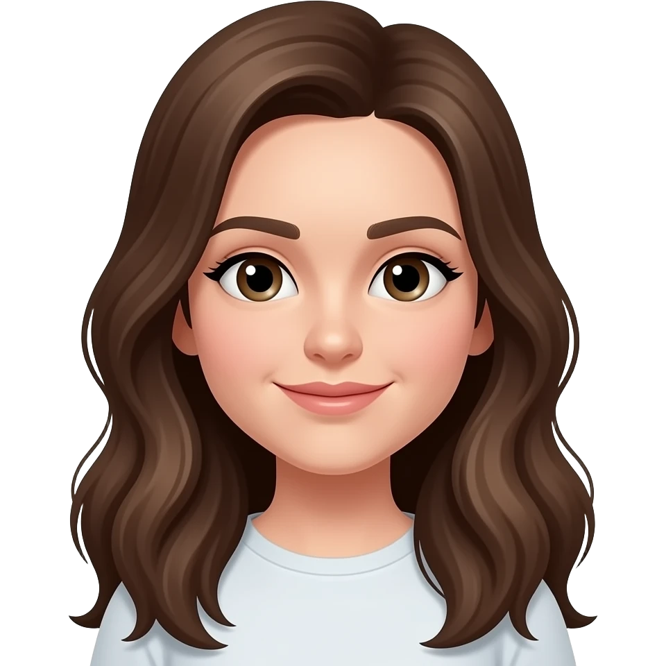 mit braunen langen haaren emoji