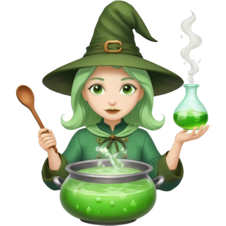 green witch cooking potion emoji