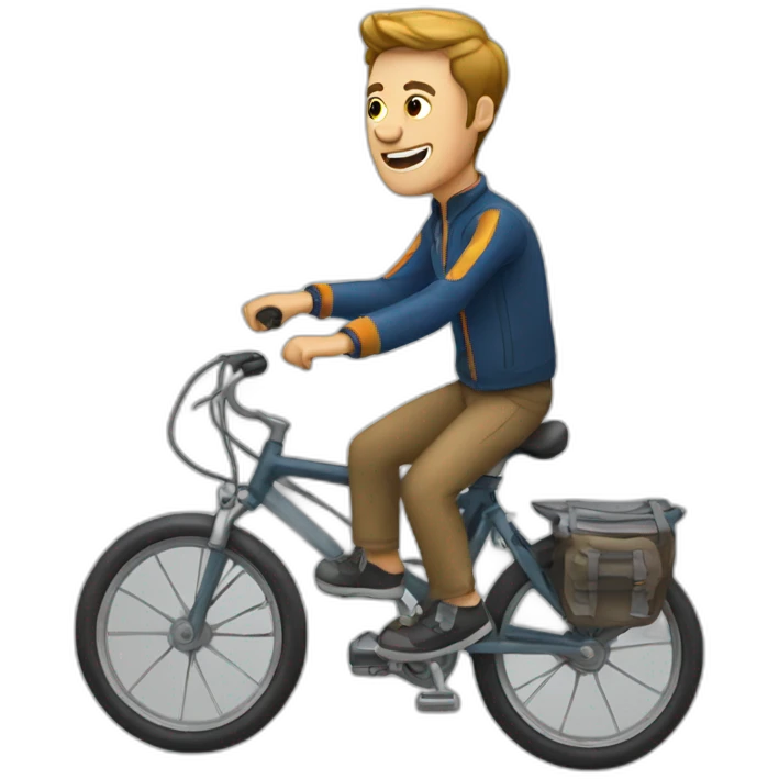 Julien sur un vélo de route emoji