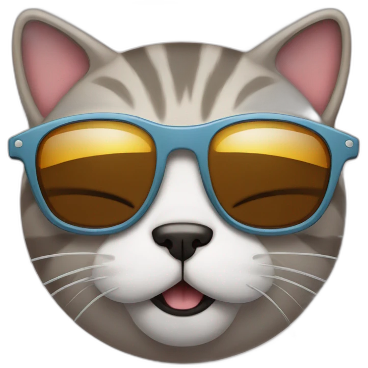 cat with sunglasses saying I’m ready emoji