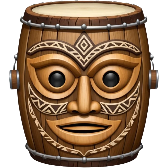 Drum Mask – Mask shaped with tribal style. emoji