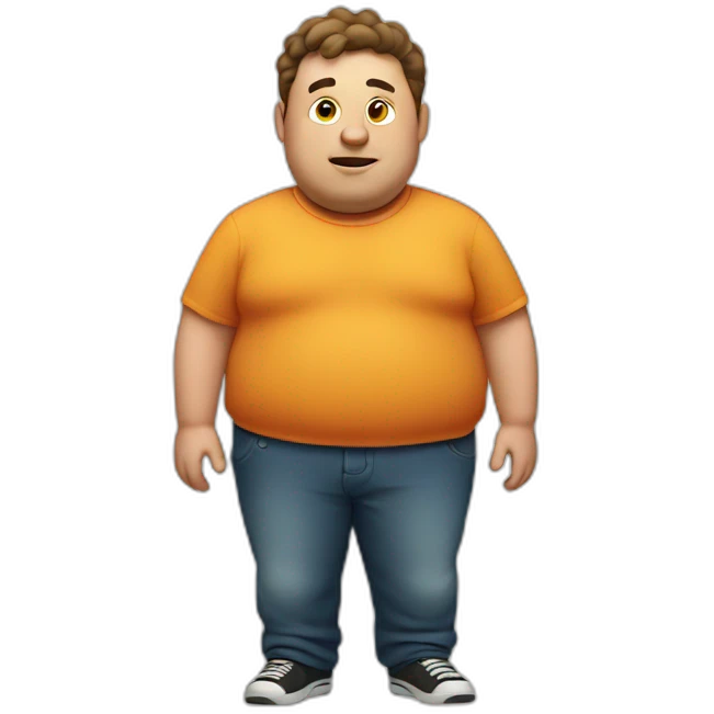 fat guy emoji