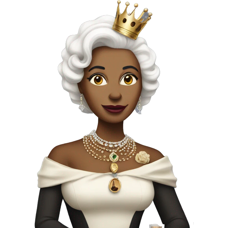 Queen with espresso martini emoji