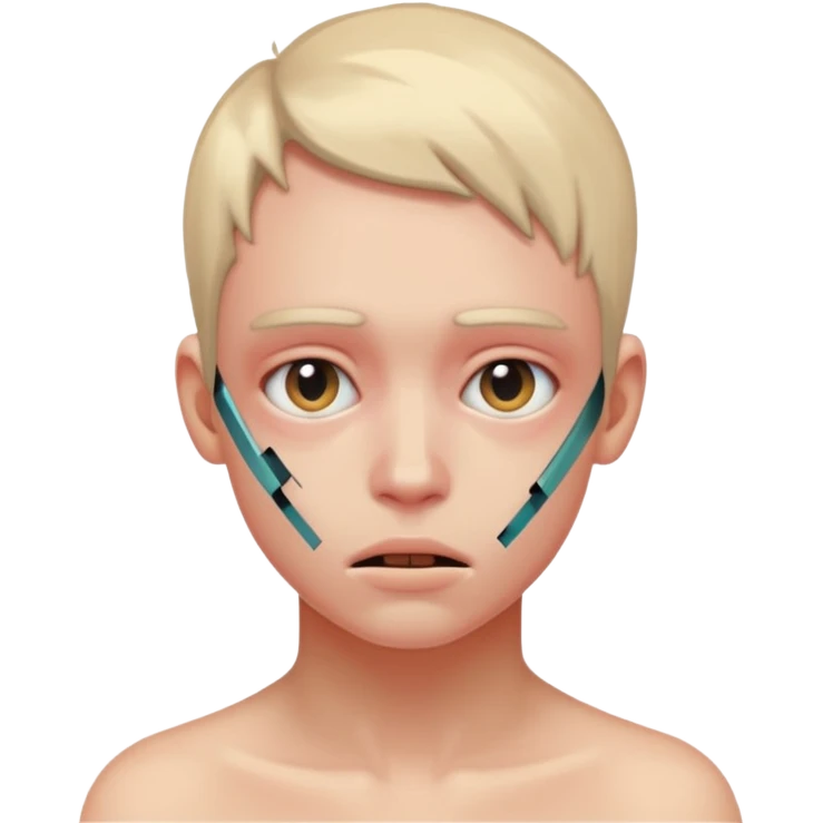 a human being trapped in an algorithm emoji