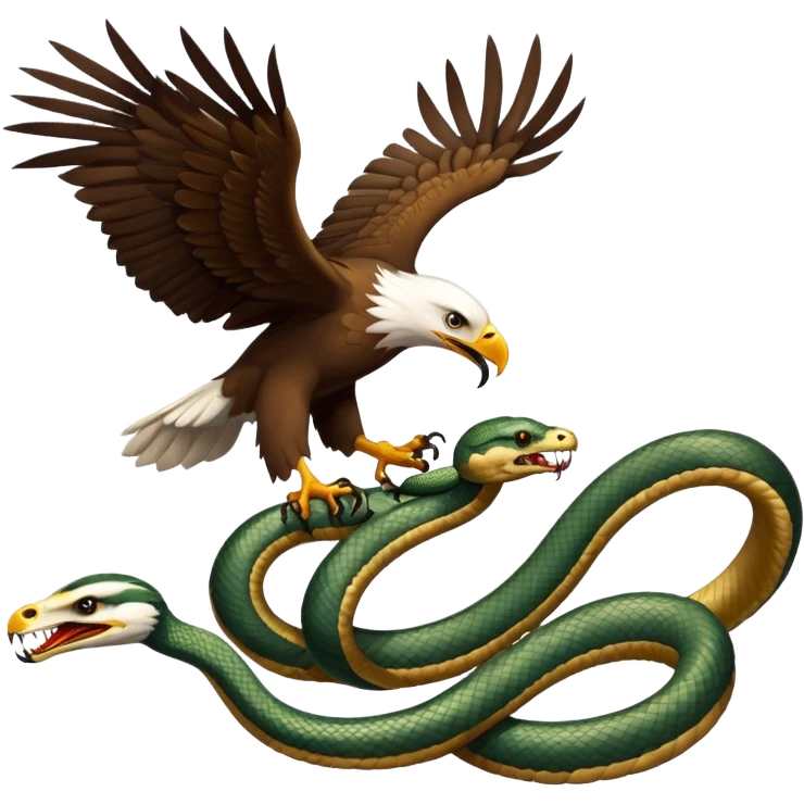 fight between a eagle and snake  emoji