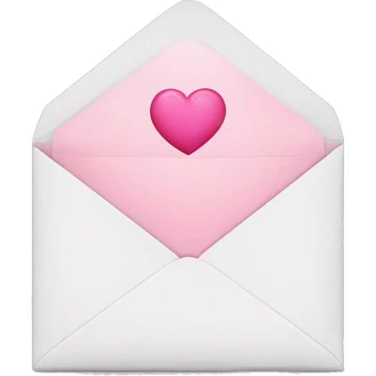 white envelope with a pink heart emoji