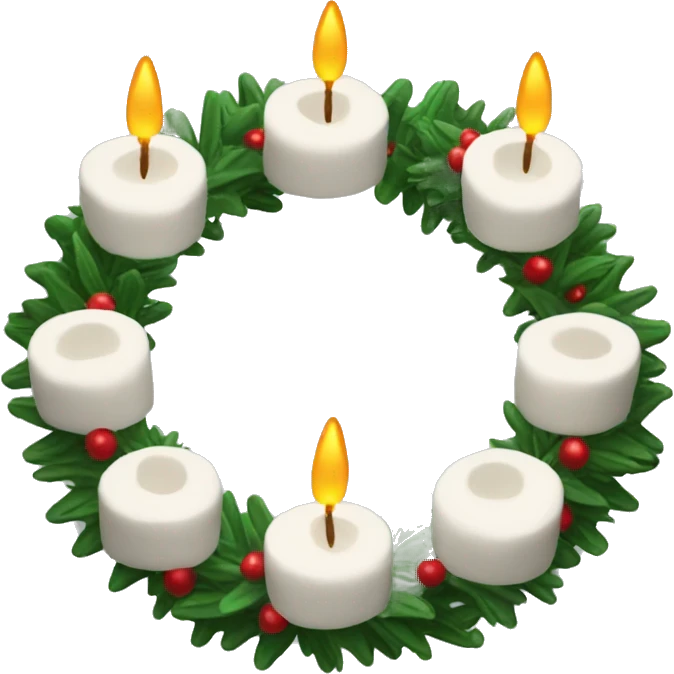 White Advent wreath  emoji