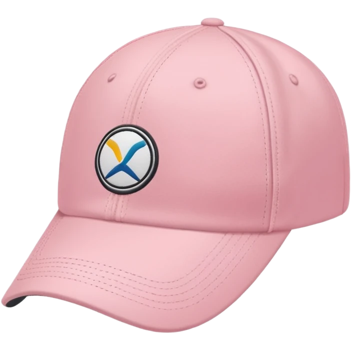 Pastel pink sports cap, minimal background emoji